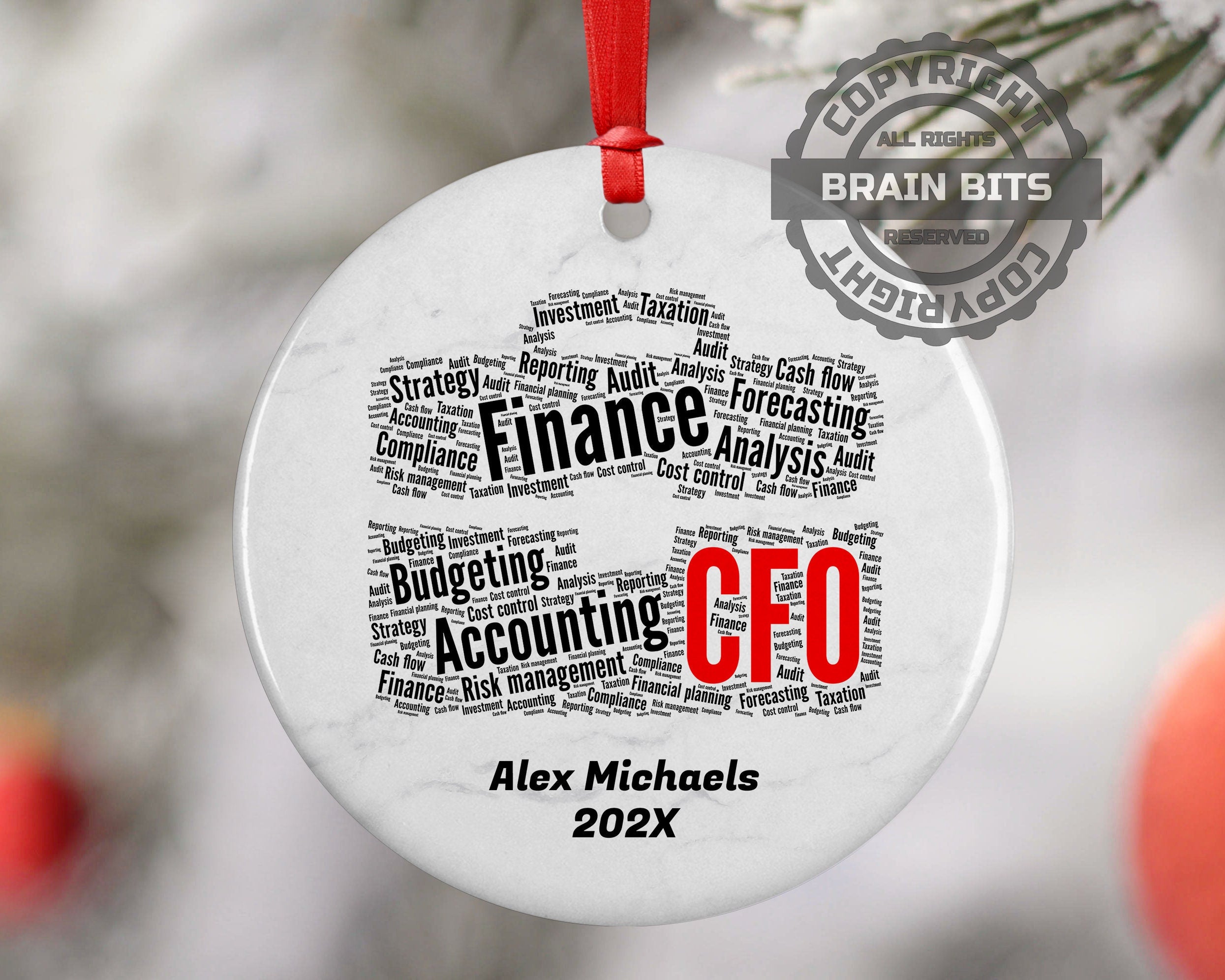 Chief financial officer CFO Personalized Christmas Ornament