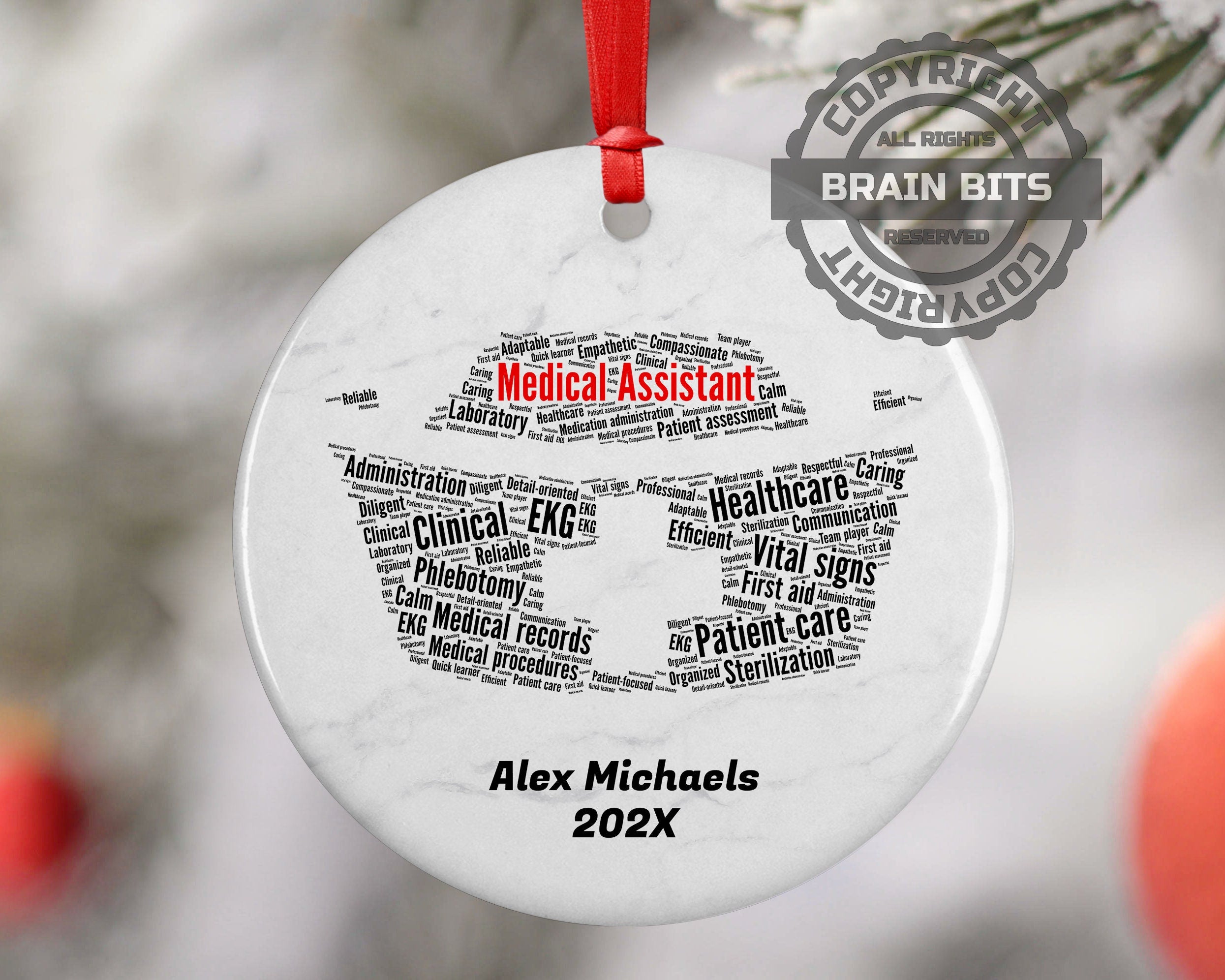 Medical Assistant Personalized Christmas Ornament