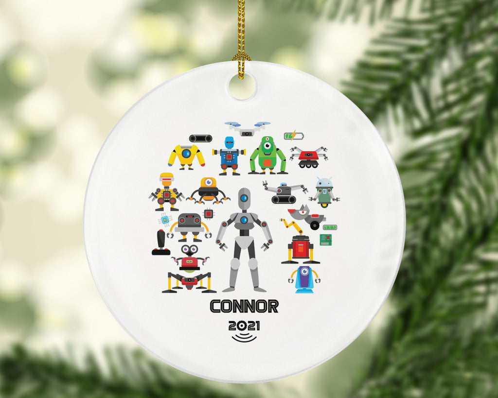 Robotics Engineer Christmas Ornament Personalized - Robot Systems Designer Developer Software Specialist Employer Boss Employee Custom Gift