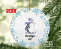 Skier Skiing Christmas Ornament, Ski Trip Vacation, Winter Sports Penguin Personalized Gift Sports Hobby Occupation