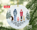 Grandparents with Dog Cat Pet First Christmas Ornament Personalized Custom Fur New Grandma Grandpa Gift Lover Owner Holiday Rescue Breeds