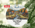 West Virginia Christmas Ornament Personalized - WV Engaged Married Family Together Couple Travel Honeymoon Engagement Marriage