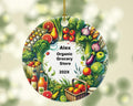 Personalized Organic Grocery Store Ornament – Custom Shop Owner Gift – Farmer’s Market and Healthy Food Ornament with Name and Year