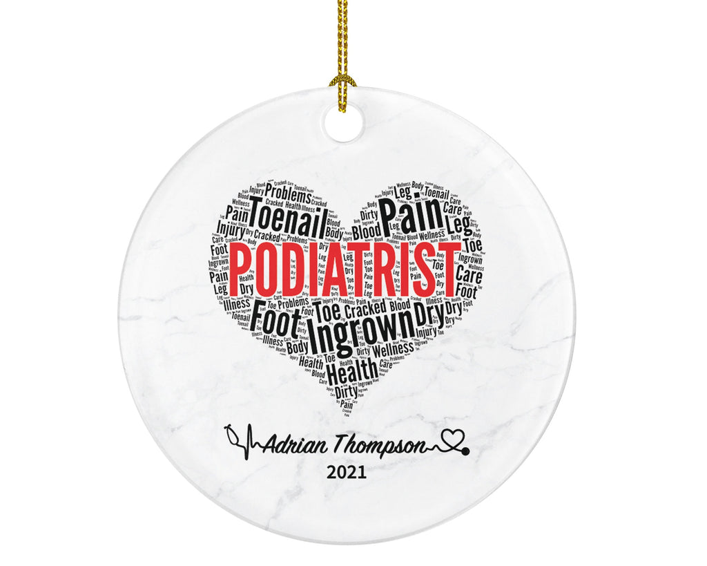 Podiatrist Christmas Ornament - Podiatrist Personalized Gift Podiatrist Ornament Medical Ornament Best Podiatrist Ever Ornament