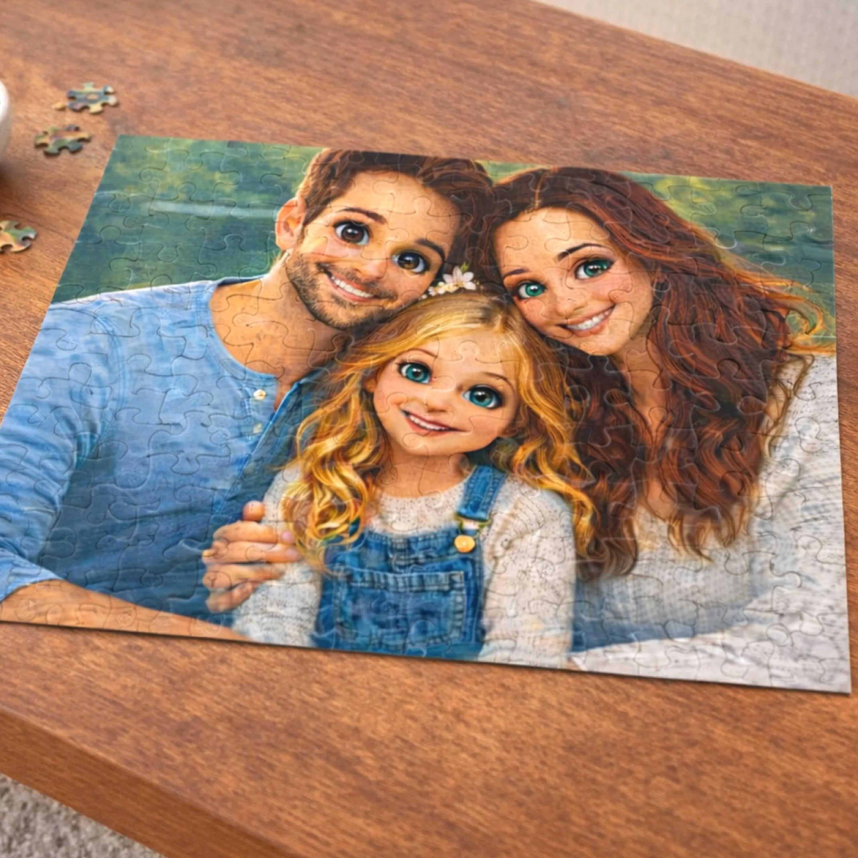 Custom Cartoon Puzzle From Photo - Jigsaw Puzzles from Picture - 120 Pieces - Gift for Couples, Families, Friends & Relatives