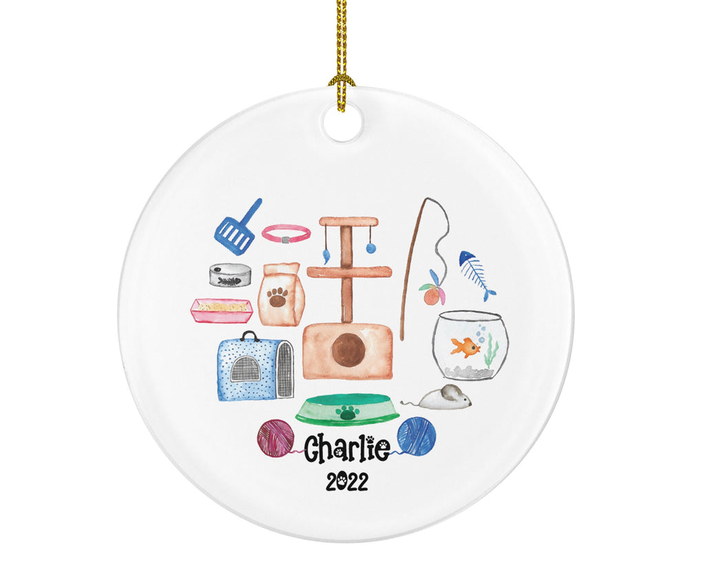 Cat Personalized Christmas Ornament Custom Pet Lover Owner Gift Fur Holiday Ornament Rescue