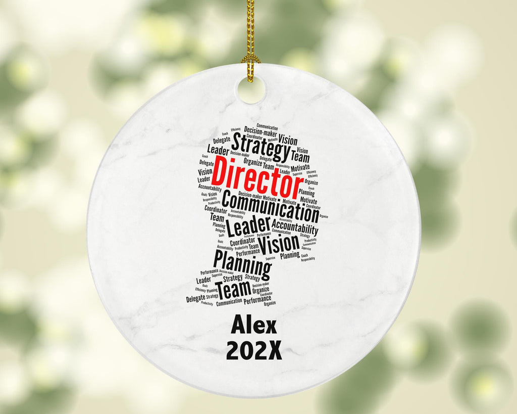 Personalized Director Christmas Ornament – Custom Leadership Gift – Business Executive Ornament – Team Leader Holiday Keepsake