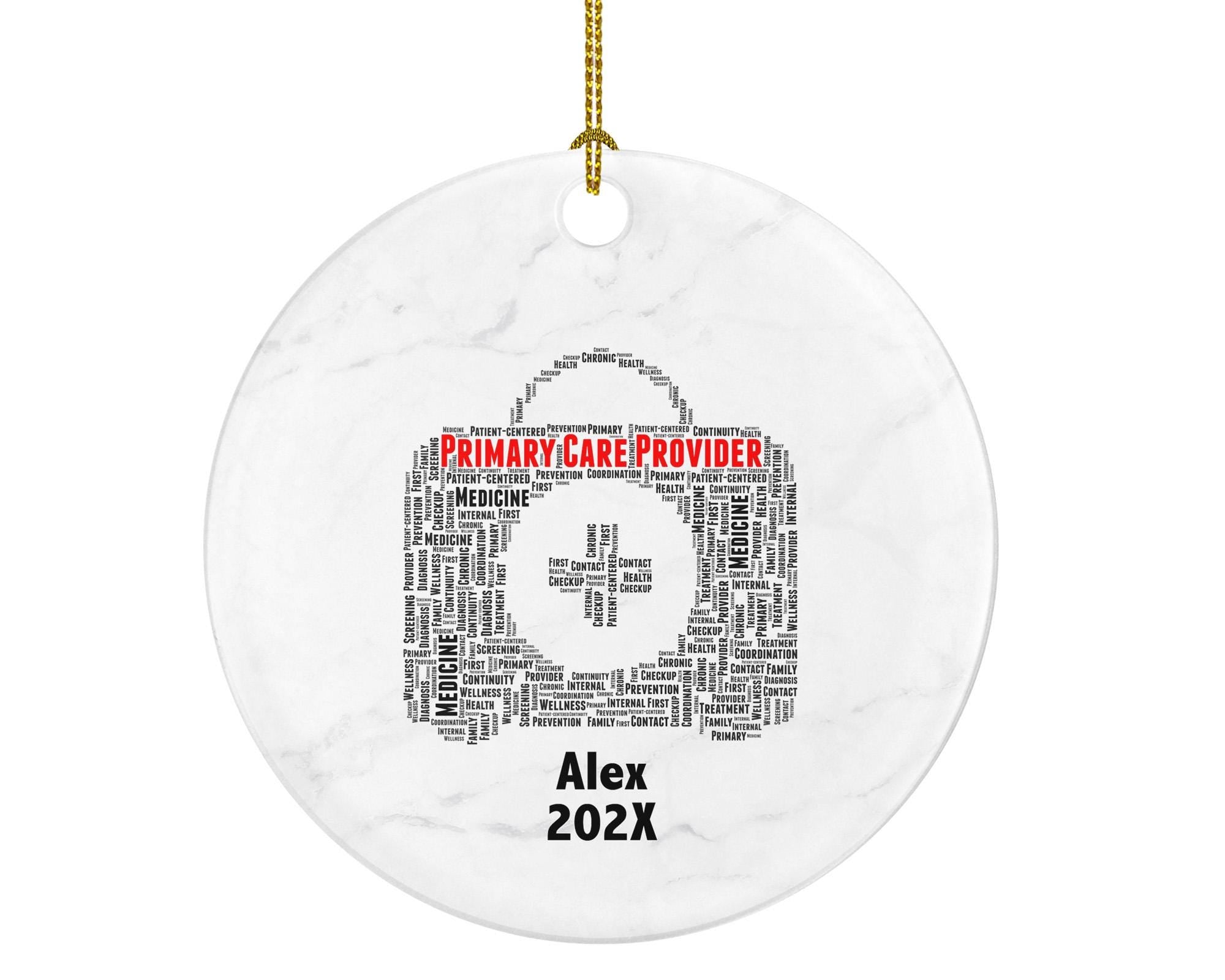 Personalized Primary Care Provider Christmas Ornament – Custom Medical Gift – PCP Doctor Ornament – Healthcare Holiday Keepsake