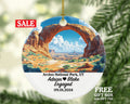 Arches National Park Christmas Ornament Personalized - UT Engaged Married Family Together Couple Travel Honeymoon Engagement Marriage