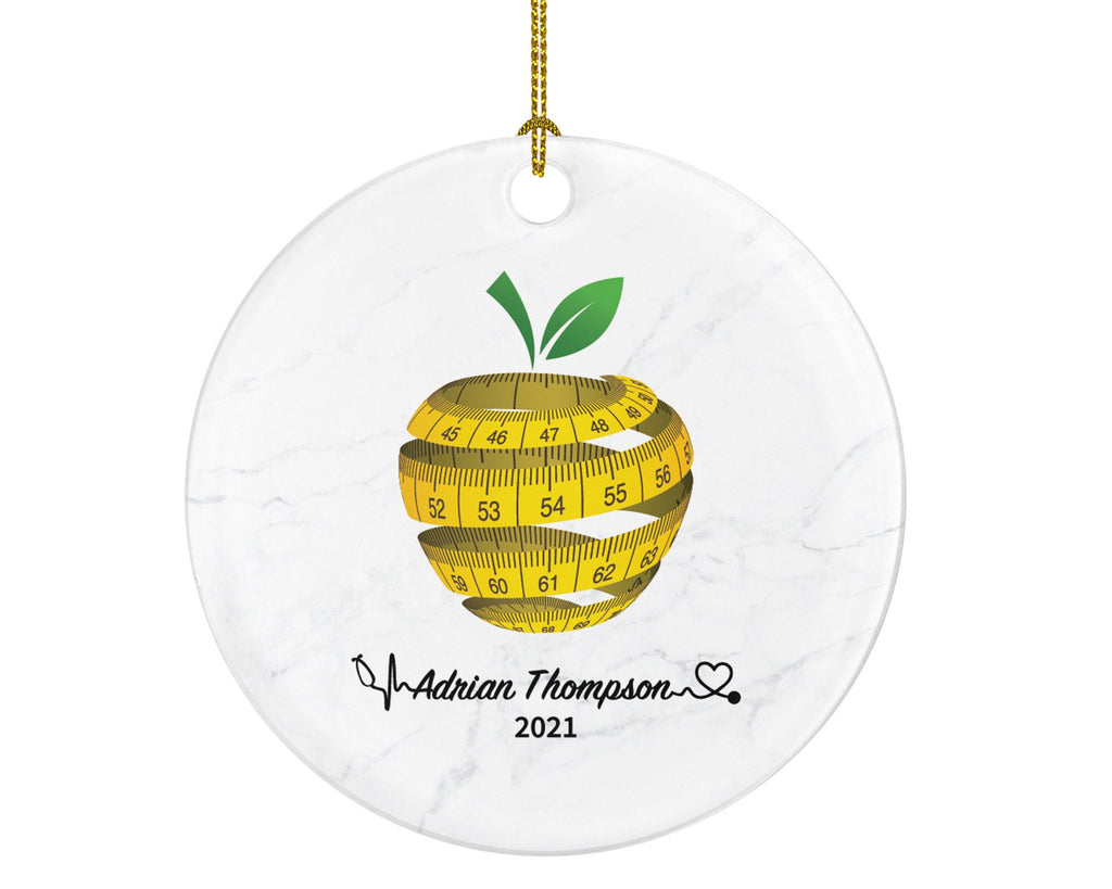 Dietitian Nutritionist Christmas Ornament Personalized Gift -  Custom Name Year