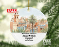 Marrakesh Christmas Ornament Personalized - Morocco Engaged Married Family Together Couple Travel Honeymoon Engagement Marriage