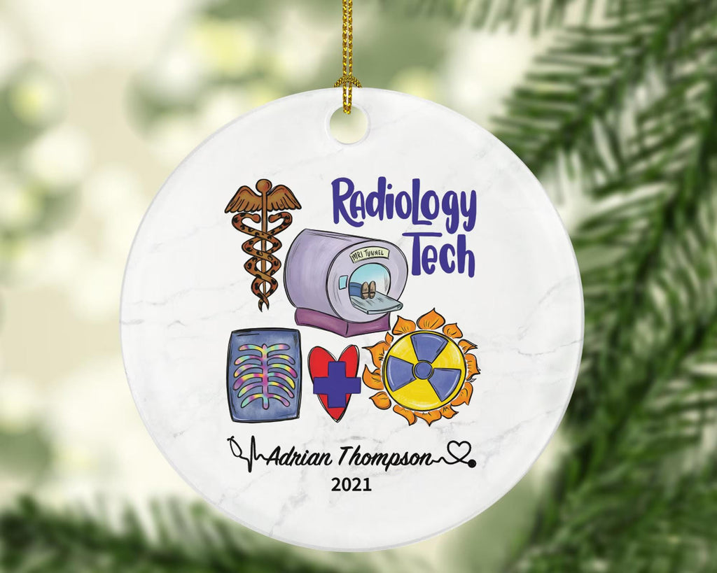 Radiology  X-Ray Tech Christmas Ornament Personalized - Radiologic Scan Health Worker Gift
