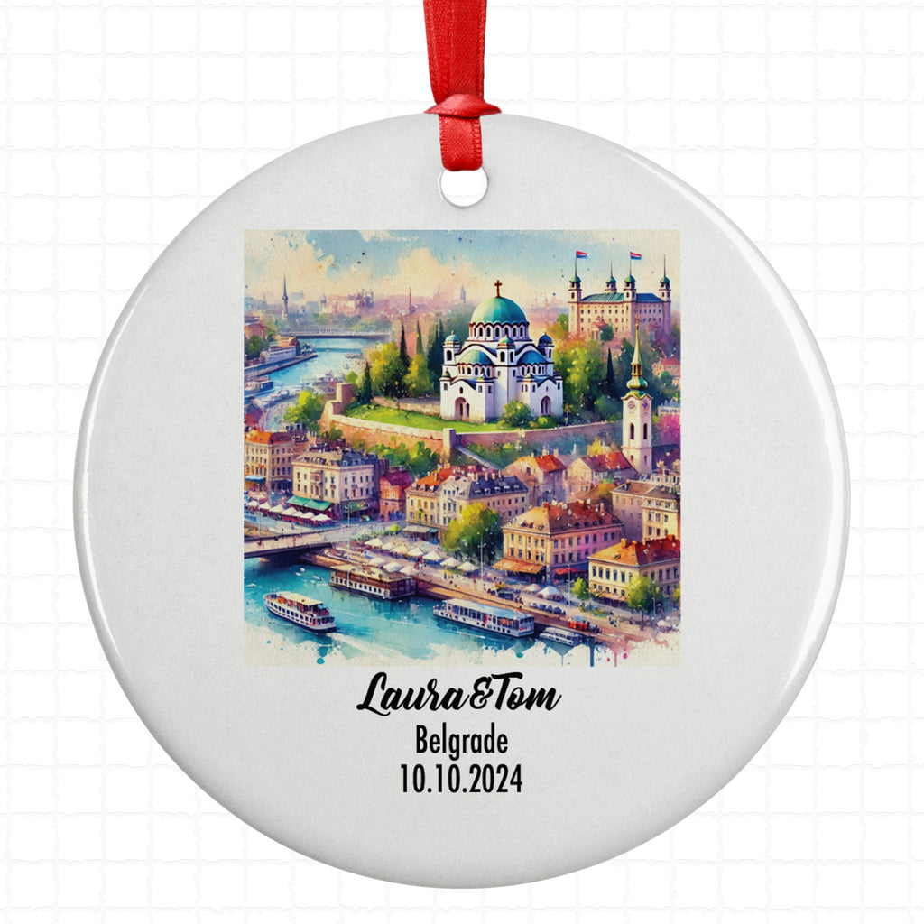 Belgrade, Balkans, Serbia, Ornament, Engagement, Married, Travel, Gift for Engaged Couple, Engagement Gift, Trip, Vacation Souvenir