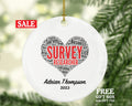 Survey Researcher Christmas Ornament Personalized