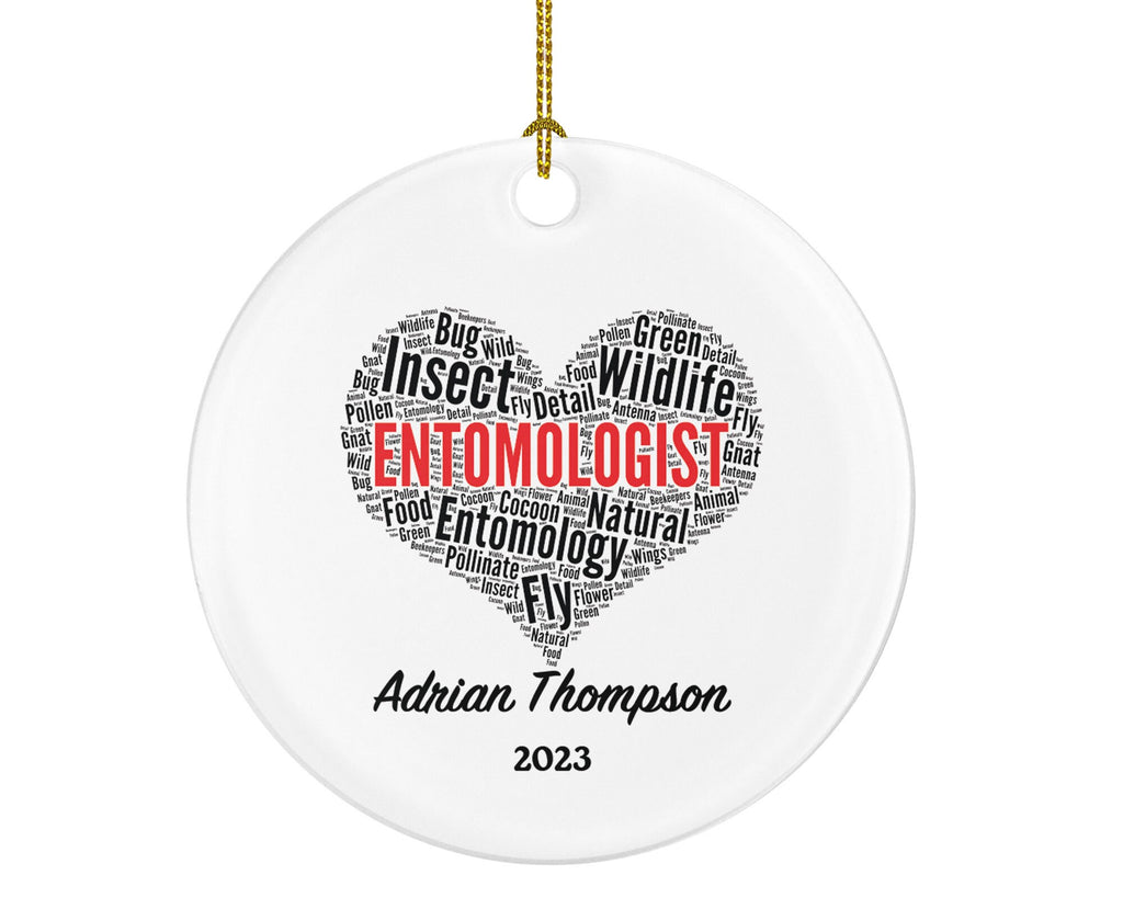 Personalized Entomologist Christmas Ornament - Insect Researcher Occupation Entomology