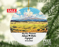Big Sky Montana Christmas Ornament, MT Engaged Married Family Together Couple Travel Honeymoon Wedding Engagement Marriage