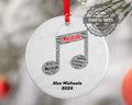 Musician Personalized Christmas Ornament Backup