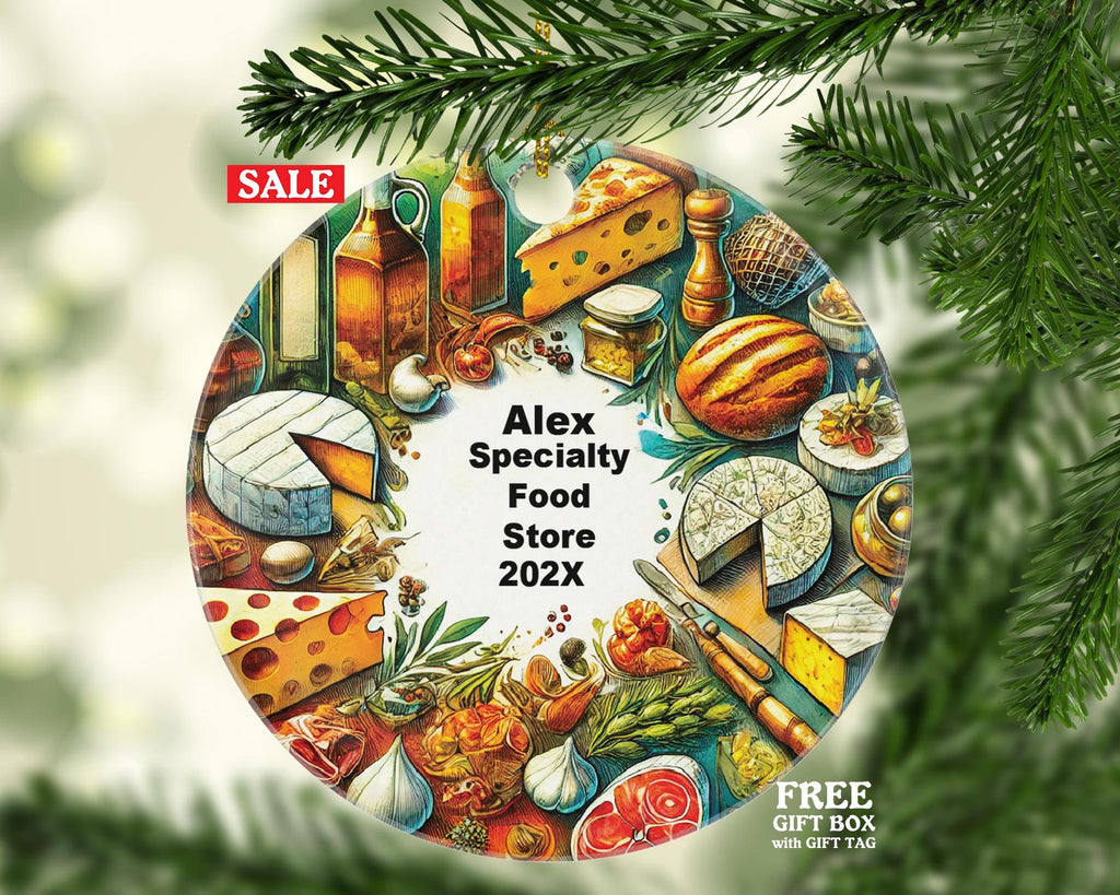 Personalized Specialty Food Store Ornament – Custom Holiday Gift for Gourmet Shop Owners & Managers Keepsake