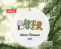 Baker Christmas Ornament Personalized - Bakery Pastry Gift for a Chef Custom Name Cook Cooker Cook Dessert Boss Employee Gift