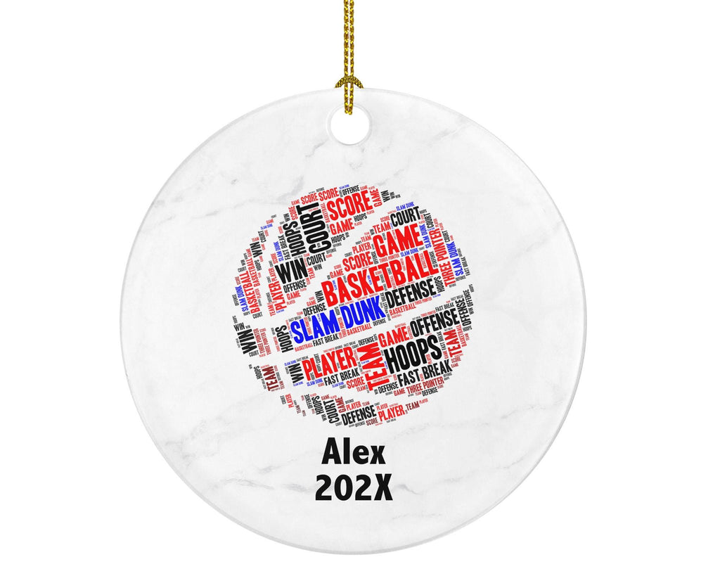 Personalized Basketball Christmas Ornament – Custom Sports Gift – Slam Dunk Ornament – Basketball Player Holiday Keepsake
