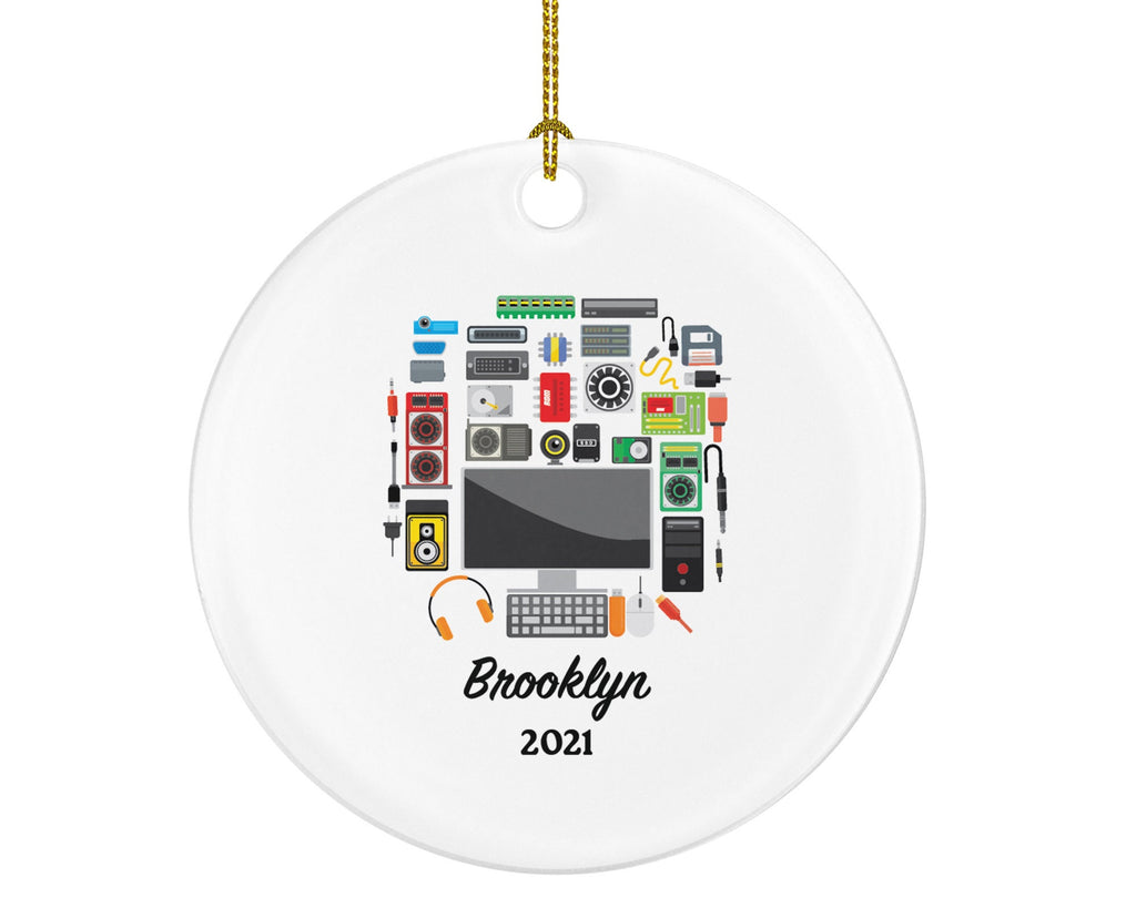 Computer Tech Administrator Christmas Ornament Personalized - Engineer Technician Computer Specialist Employer Boss Employee Custom Gift