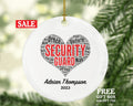 Security Guard Christmas Ornament Personalized - Gift for an Office Protection Worker Custom Name Boss Personal Employee