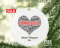 Dermatologist Christmas Ornament Personalized, Medical Doctor Skin Hair Nail Treatment Custom Gift from a Patient