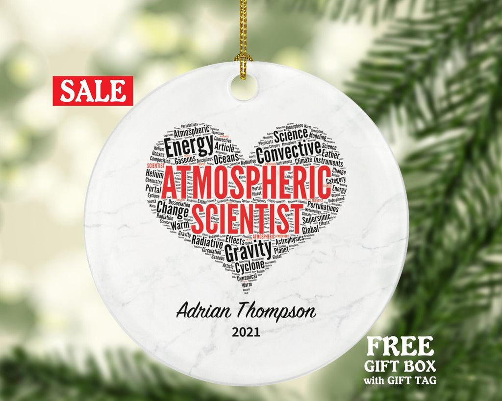 Athmospheric Scientist Christmas Ornament Personalized - Dynamic Meteorologists Simply Dynamicists