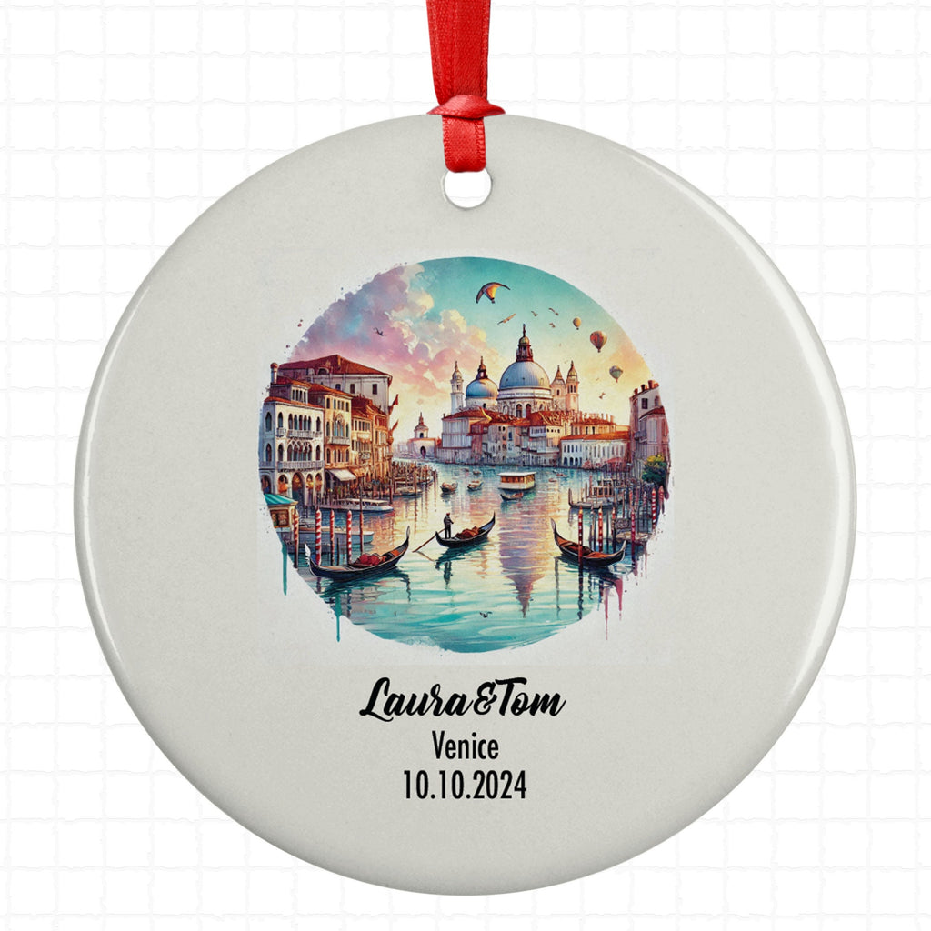 Venice, Italy, Ornament, Engagement, Married, Travel, Gift for Engaged Couple, Engagement Gift, Trip, Vacation Souvenir