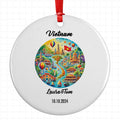 Vietnam, Ornament, Engagement, Married, Travel, Gift for Engaged Couple, Engagement Gift, Trip, Vacation Souvenir