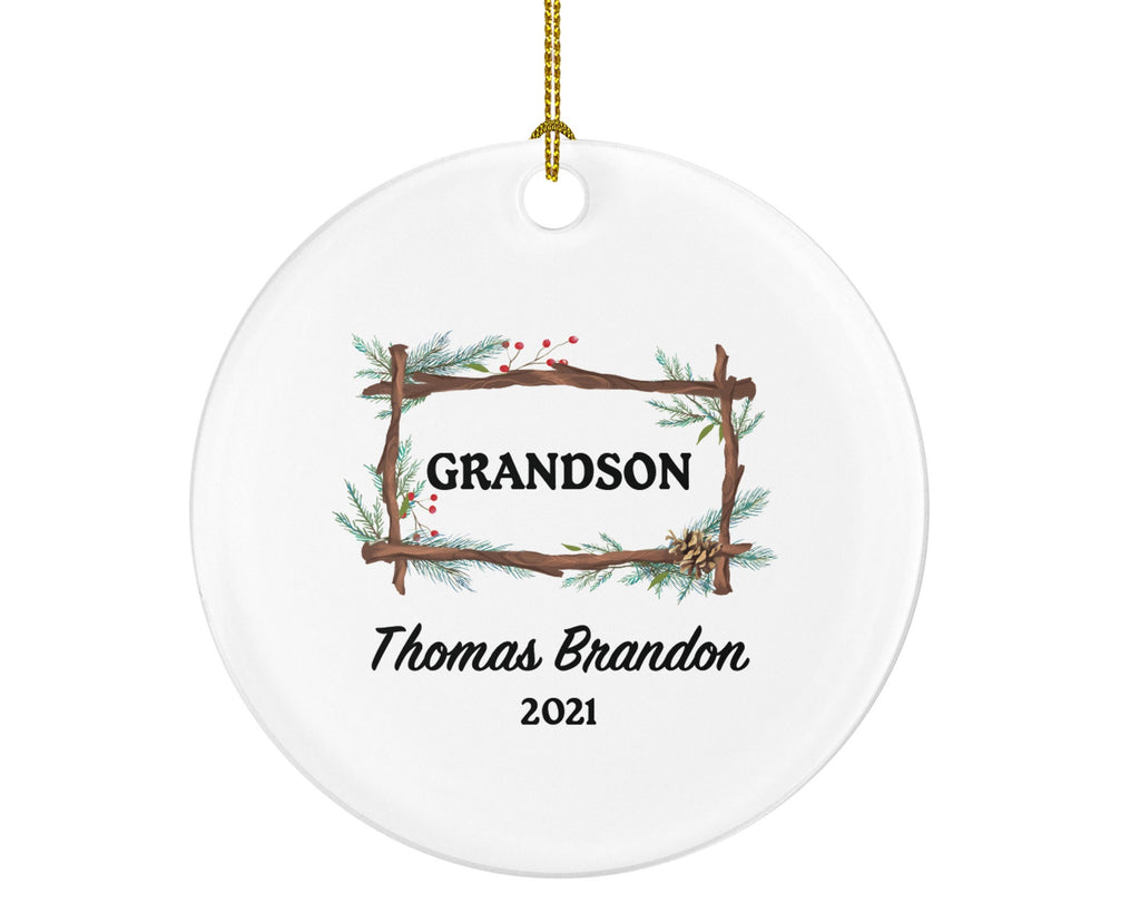 Grandson Personalized Christmas Ornament - Our First Grandson Gift - Grandkid