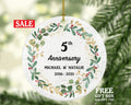 Anniversary Christmas Ornament Personalized, Anniversary Gift, 1st 5th 10th 25th 40th 50th Marriage Anniversary Gift