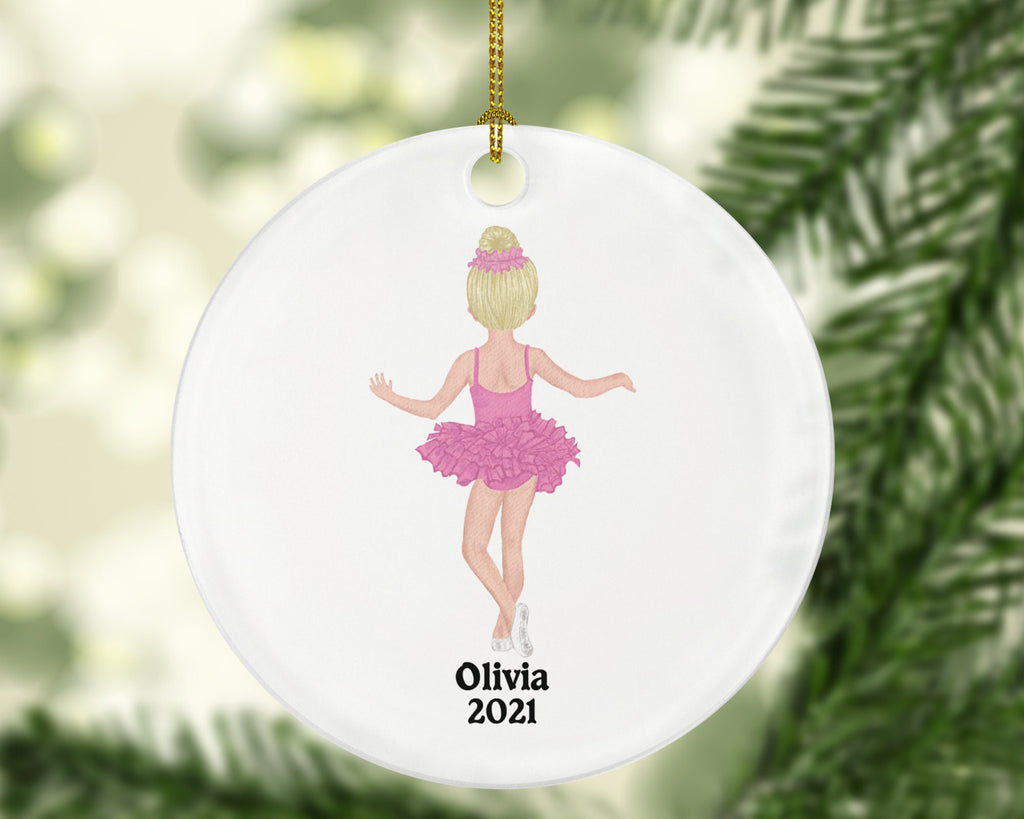 Personalized Ballerina Girl Christmas Ornament - Gift for Dancer Ballet Dance Do Perform Gift for Stocking Stuffer