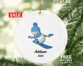 Snowboard Christmas Ornament Personalized, Snowboard Trip Vacation, Winter Sports Ornament