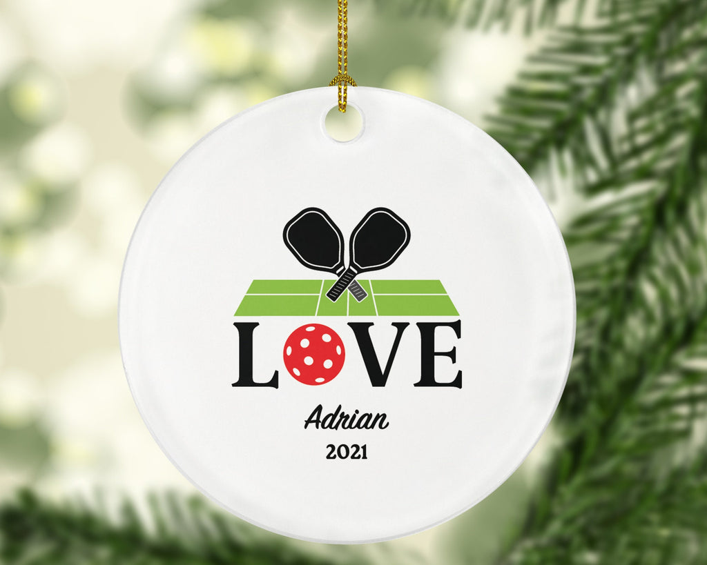 Pickleball Christmas Ornament Personalized - Pickle ball Player Gift Pickle ball Lovers and Game Players
