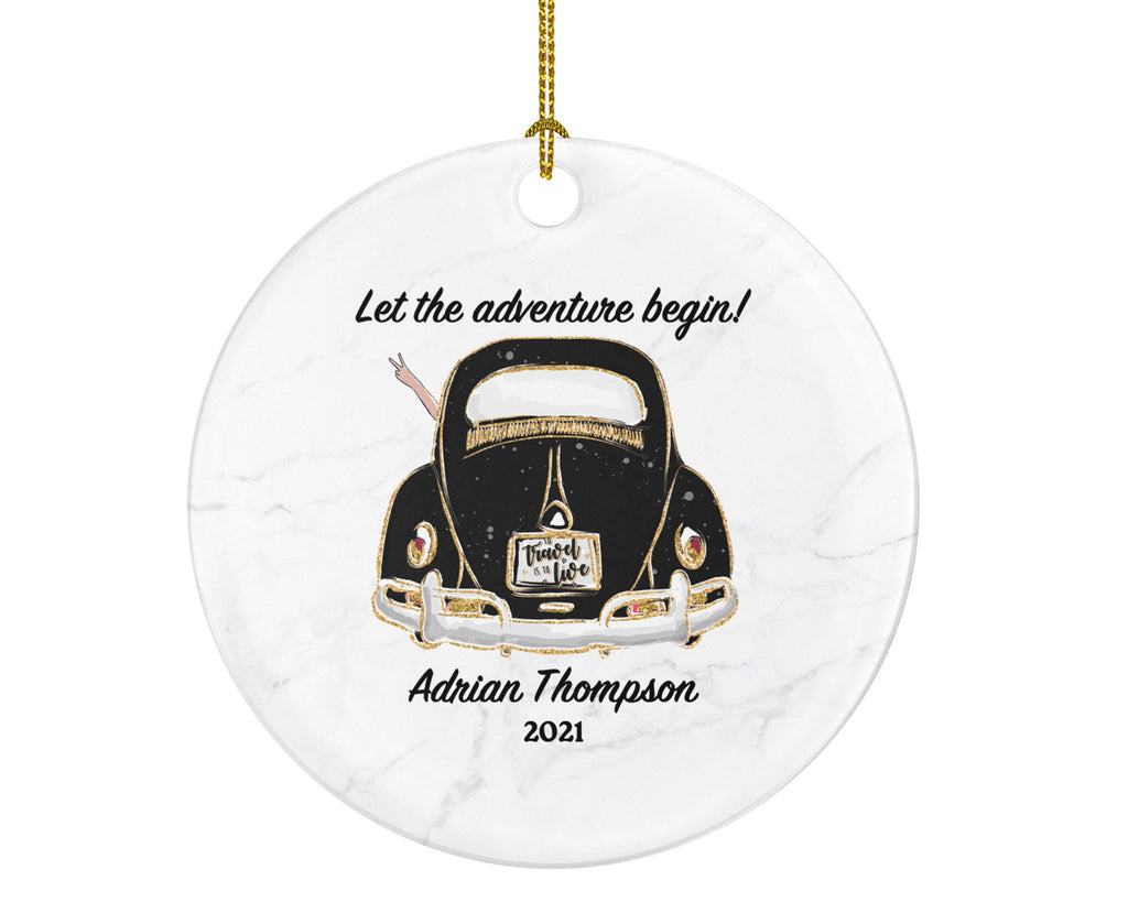 New Driver Christmas Ornament Personalized - Car Driving License Owner Driver's License Plate Custom Gift For Teenage Girl Traveler