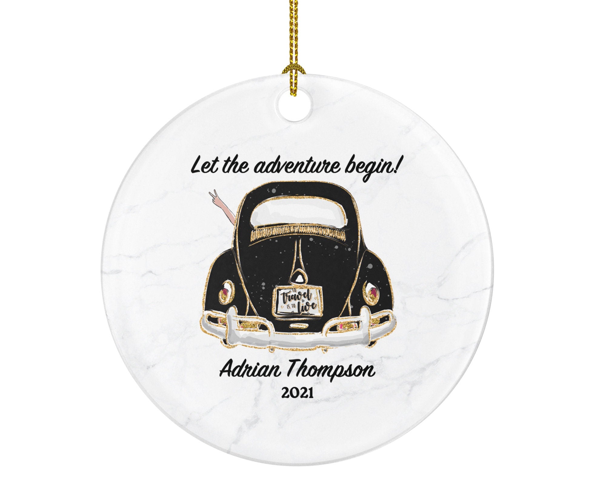 New Driver Christmas Ornament Personalized - Car Driving License Owner Driver's License Plate Custom Gift For Teenage Girl Traveler