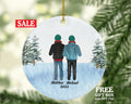 Gay Couple Christmas Ornament / Personalized Portrait Love is Love Same Sex Pride