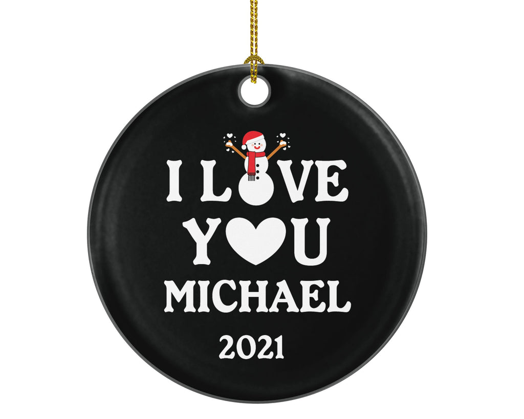 Personalized I Love You For Couple Ornament, Couple Gift Christmas, Newly Engaged Newlywed, First 1st Lover Engaged, Married Proposal