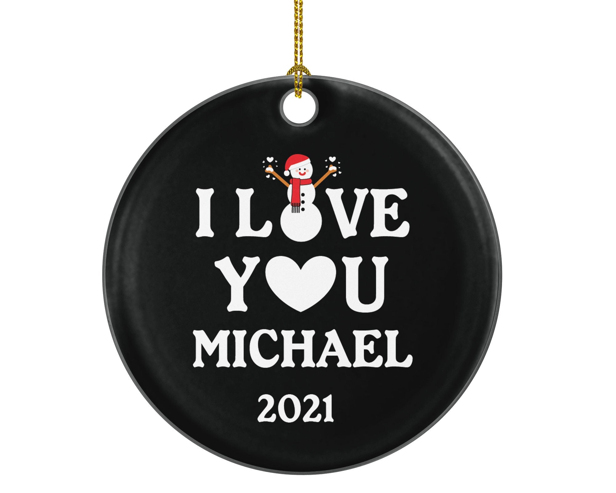 Personalized I Love You For Couple Ornament, Couple Gift Christmas, Newly Engaged Newlywed, First 1st Lover Engaged, Married Proposal