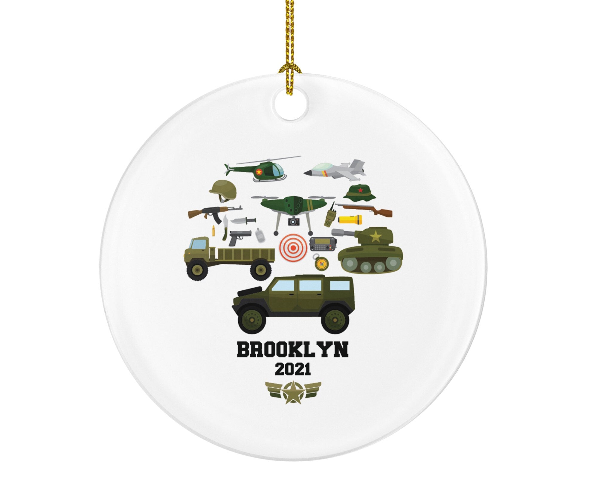 Military Christmas Ornament Personalized, Custom Military Service Army for Holiday, Soldier, Gift for Military Soldier