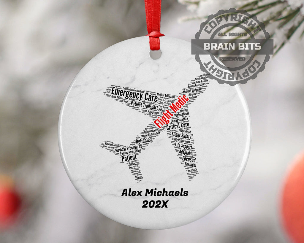 Flight Medic Personalized Christmas Ornament