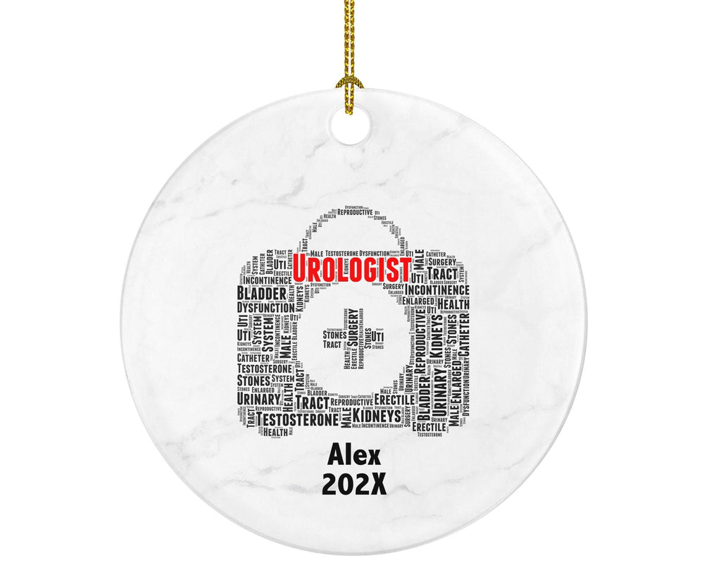 Personalized Urologist Doctor Ornament – Custom Gift for Doctors and Medical Professionals – Word Art Keepsake