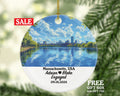 Massachusetts Christmas Ornament Personalized - MA Engaged Married Family Together Couple Travel Honeymoon Engagement Marriage