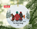 Family of 3 Baby and Dog Cat Pet Personalized Christmas Ornament Custom Fur New Infant Mom Dad Newborn Gift Lover Owner Holiday Rescue