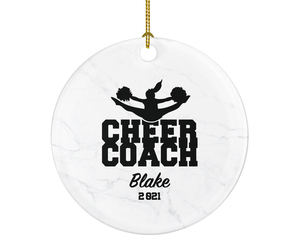 Cheer Coach Christmas Ornament Personalized - Cheer, CheerleaderTeam Sport, PomPom Custom Gift for Dancer Coach
