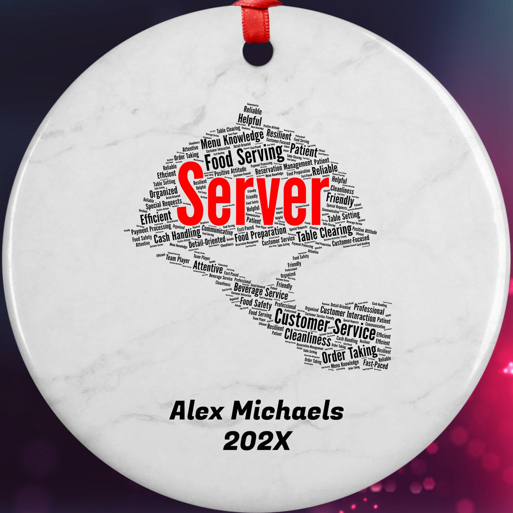 Server Personalized Christmas Ornament