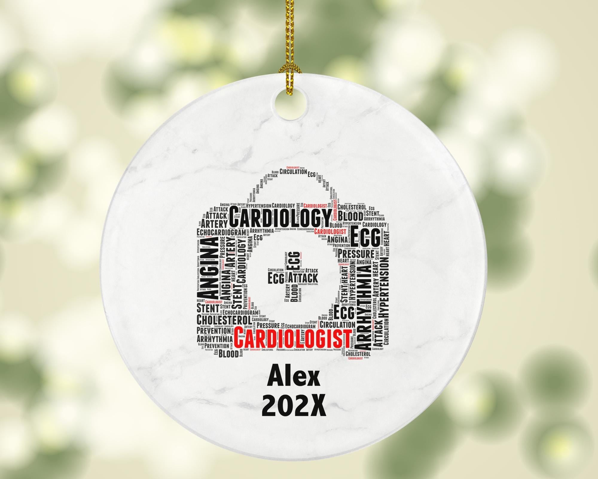 Personalized Cardiologist Christmas Ornament – Custom Doctor Gift – Heart Specialist Ornament – Medical Professional Keepsake