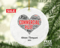Commercial Pilot Christmas Ornament Personalized - Custom Gift For Commercial Pilot