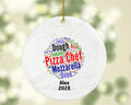 Personalized Pizza Chef Ornament – Custom Pizza Maker Christmas Gift – Culinary Word Art Ornament – Chef Holiday Keepsake
